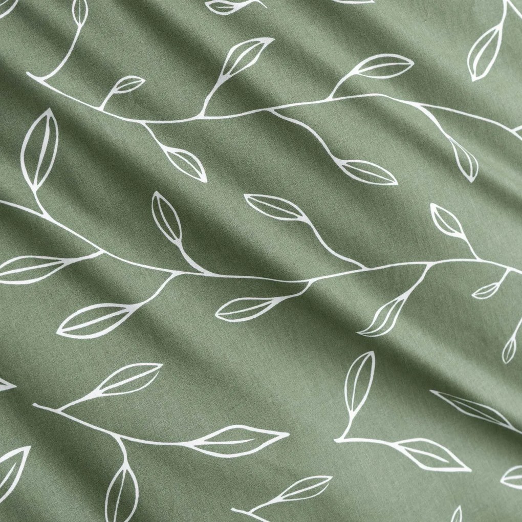 Goldea bavlnené posteľné obliečky - čajové lístky 150 x 200 a 50 x 60 cm