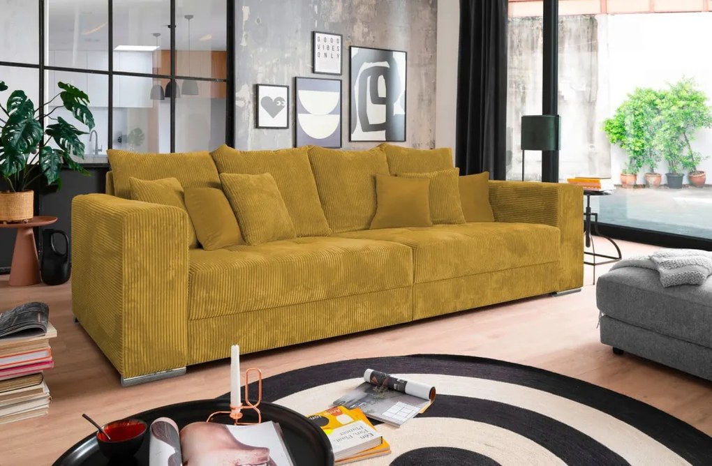 Pohovka Richard, horčicová žltá látka