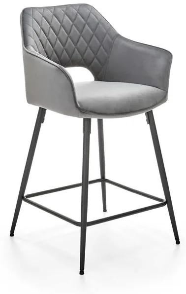 Barová stolička H-107 sivá