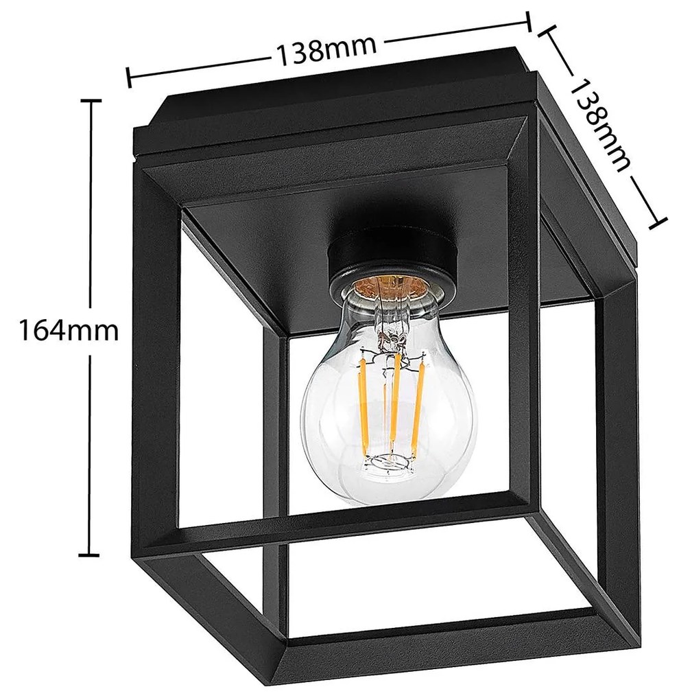 Archchio Cayla stropná lampa, klietka, čierna