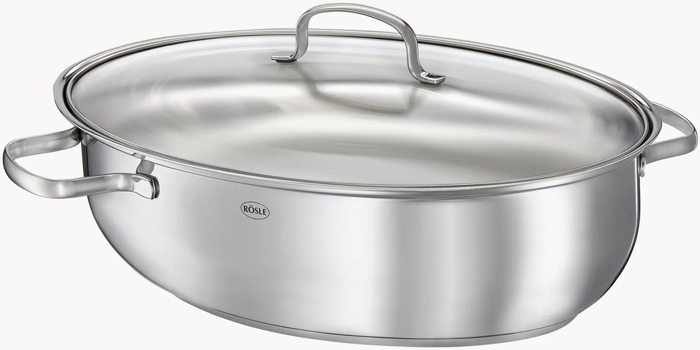 Nepriľnavý oválny hrniec's pokrievkou Elegance