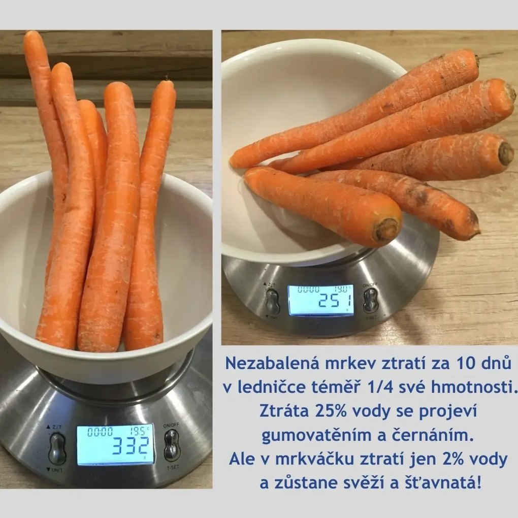 Wrap - up Funkčné vrecko MRKVÁČEK, vrecko na zeleninu (1kg), aby zostala čerstvá - mix farieb Farba: šedá