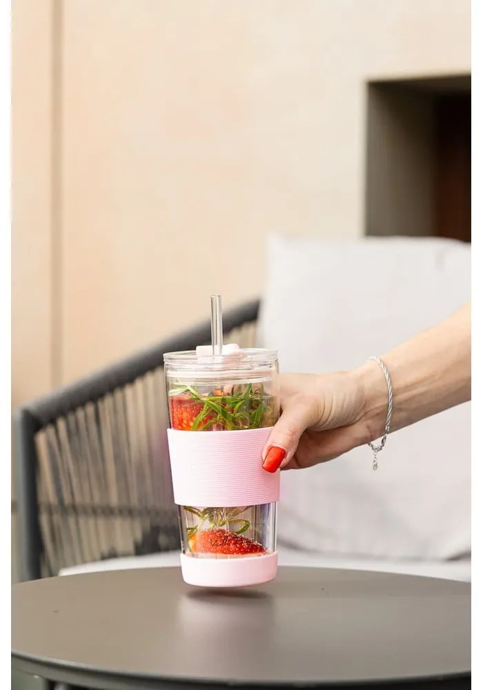 Ružový termo hrnček 600 ml Fuori – Vialli Design