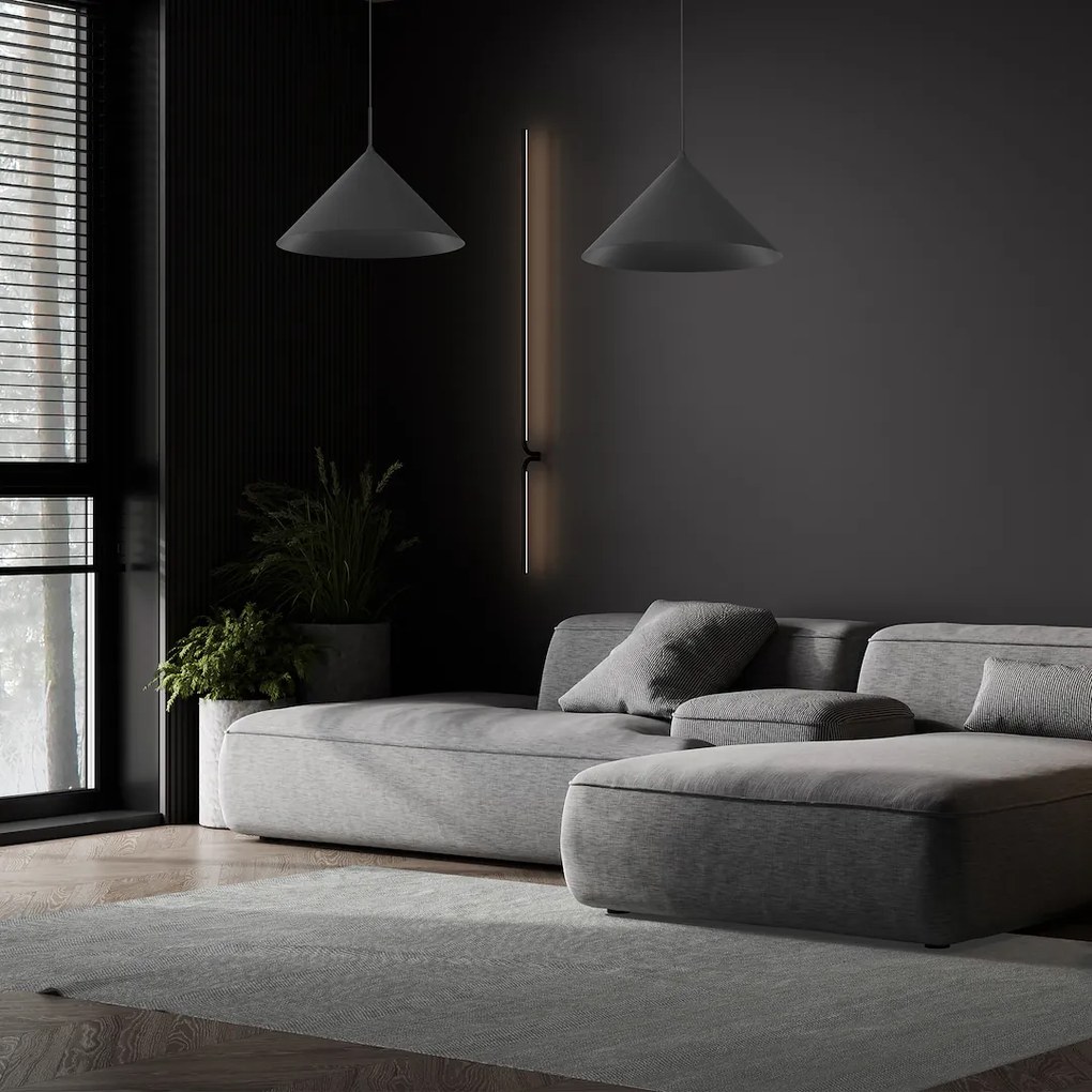 Závesné svietidlo Capital, 1x čierne kovové tienidlo, (fi 46cm), b