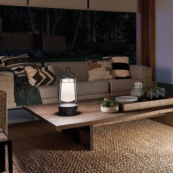 Elstead KL-LYNDON-BT-B-BK - LED Vonkajšia lampa s reproduktorom LED/3W/230V IP44