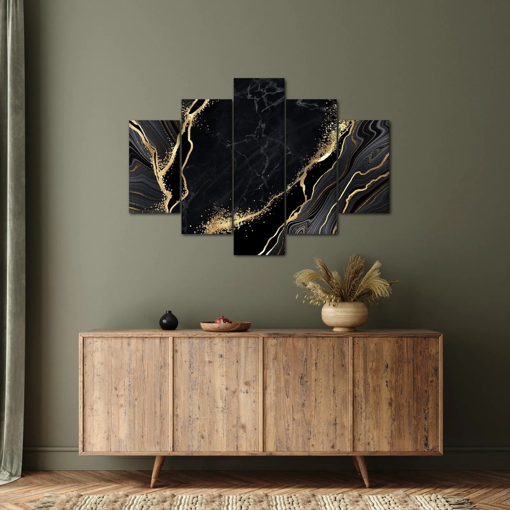 Obraz zlaté abstrakcie (150x105 cm)