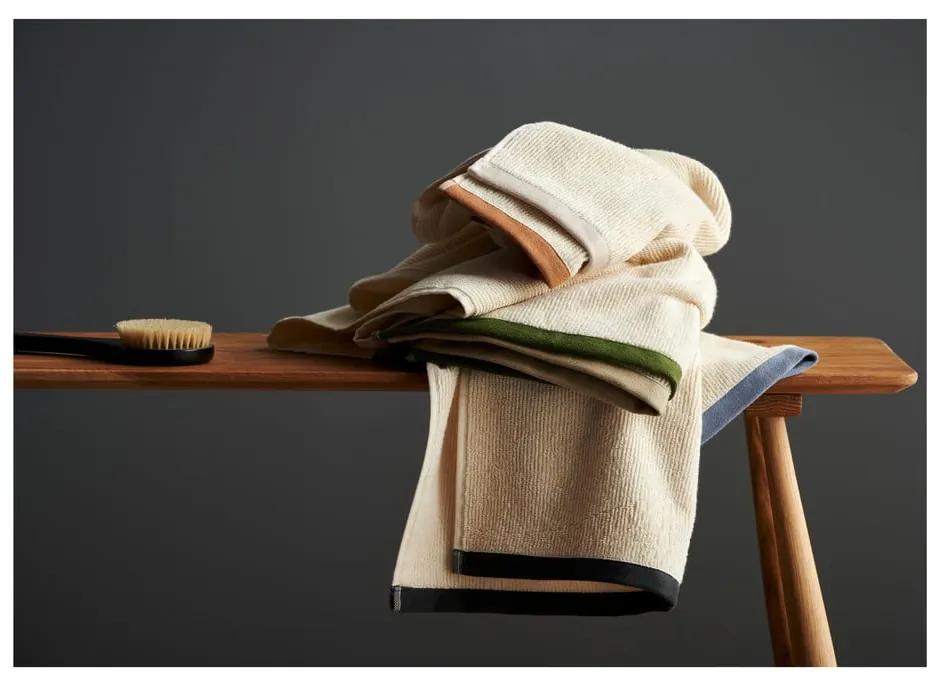 Hnedo-béžový bavlnený uterák 50x100 cm Contrast - Södahl