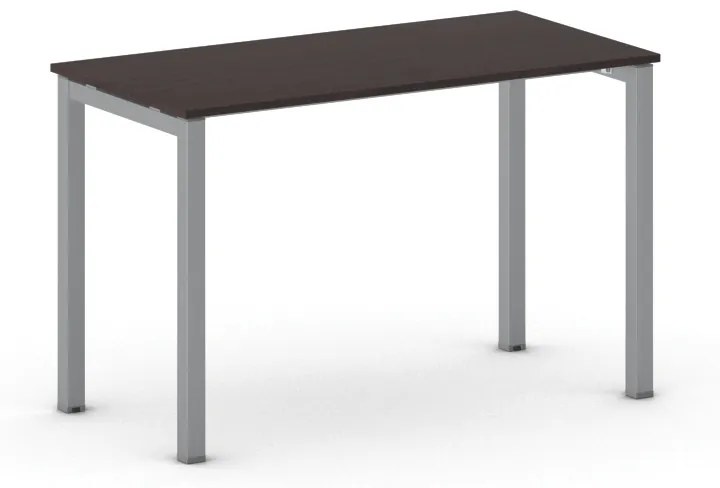 Stôl PRIMO SQUARE so sivostriebornou podnožou 1200 x 600 x 750 mm, wenge