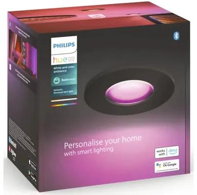 LED vstavané svietidlo Philips Hue Xamento IP44 RGB 5,7 W 350lm 2000-6500K čierne