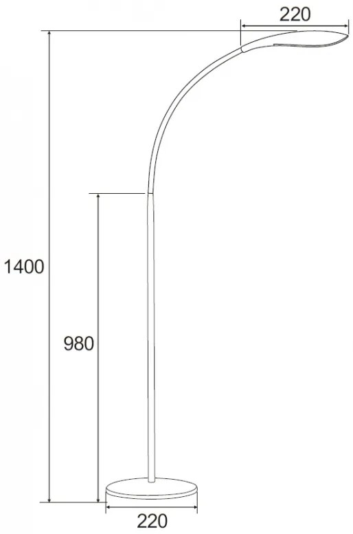 Stojacia LED lampa SANDY LED L2083 strieborna