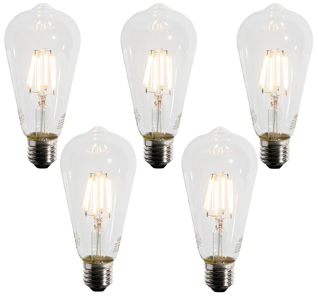 Sada 5 LED žiaroviek E27 A60 Lux Sensor 4W 400 lm 2200K
