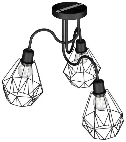 Prisadený luster BERGEN 3xE27/60W/230V