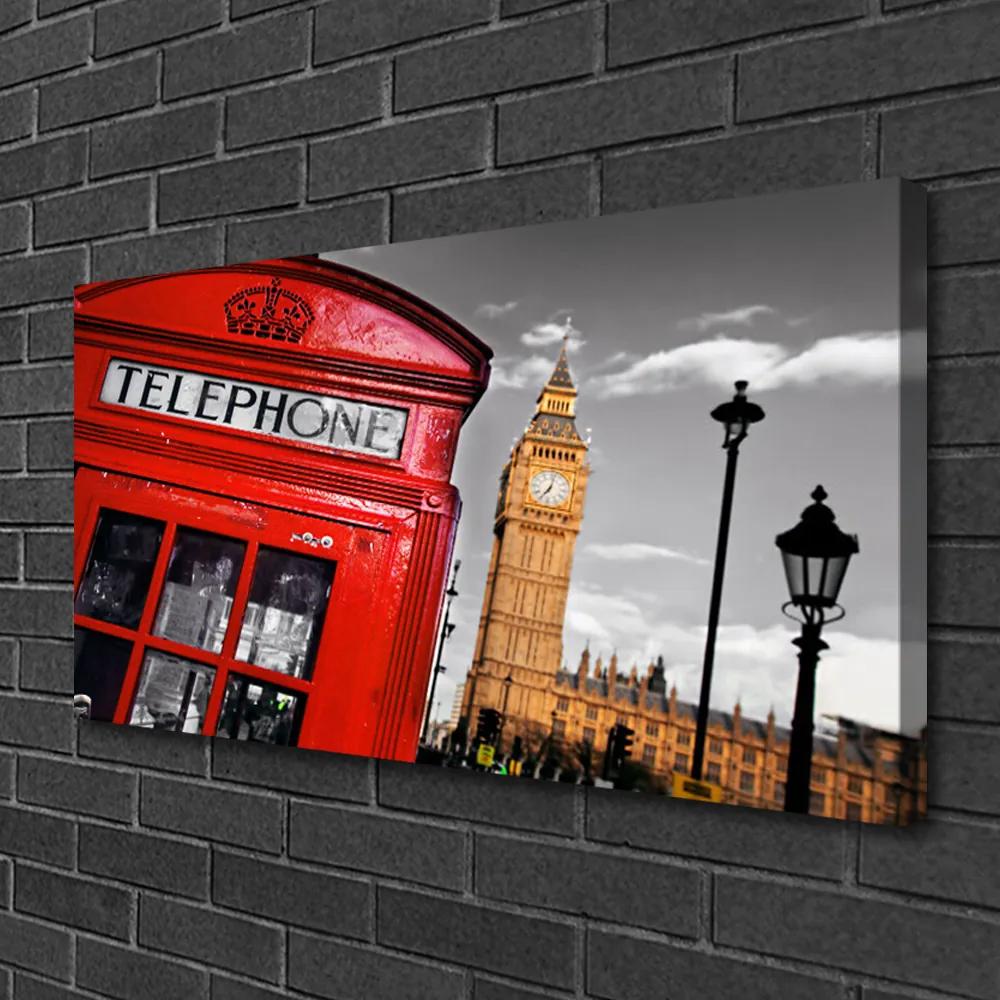 Obraz Canvas Telefónne budka londýn 120x60 cm