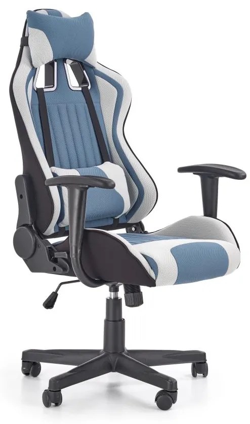 Kancelárska stolička KODA svetlosivá/modrá