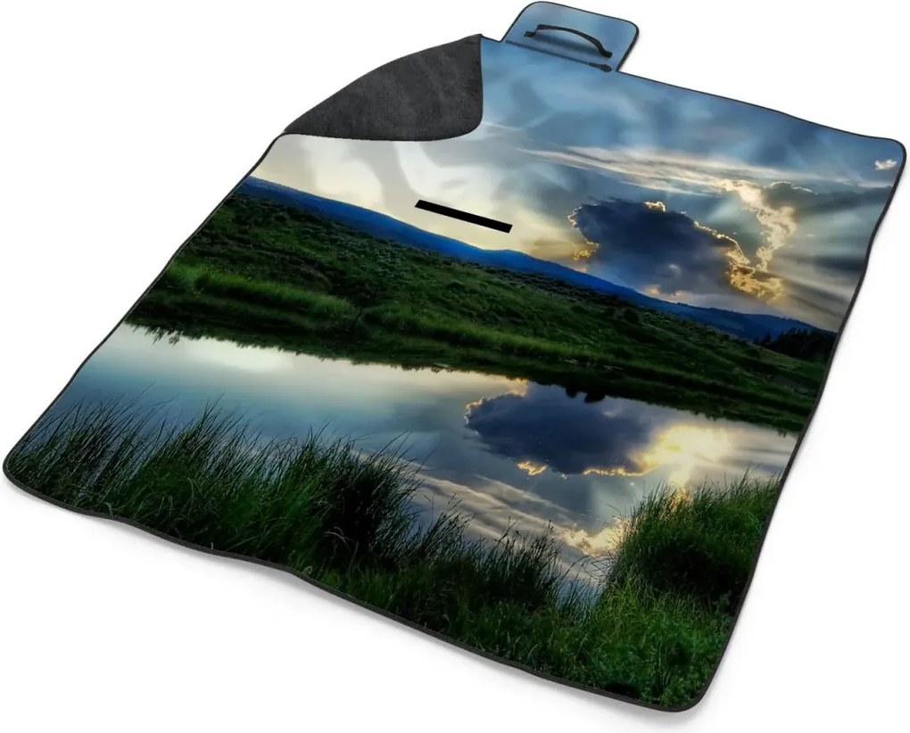 Sablio Plážová deka Mrak nad riekou: 200x140 cm