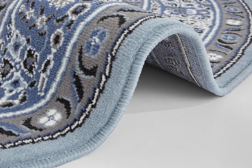 Kruhový koberec Mirkan 104438 Skyblue, 160x160 (priemer) kruh, modrá, obývacia izba, Hanse Home