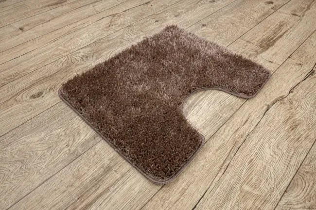 Sada kúpeľňových koberčekov SYNERGY glamour / lurex, hnedá