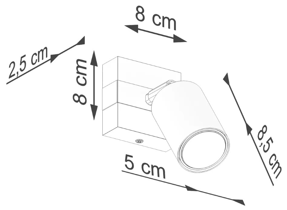 Sollux Lighting Nástenné svietidlo FAGER 1 čierne