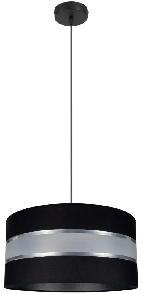 Luster na lanku CORAL 1xE27/60W/230V čierna