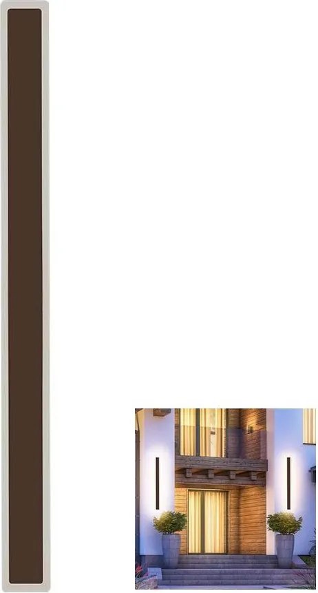 LED Vonkajšie nástenné svietidlo LED/17W/230V 4000K IP65 hnedá