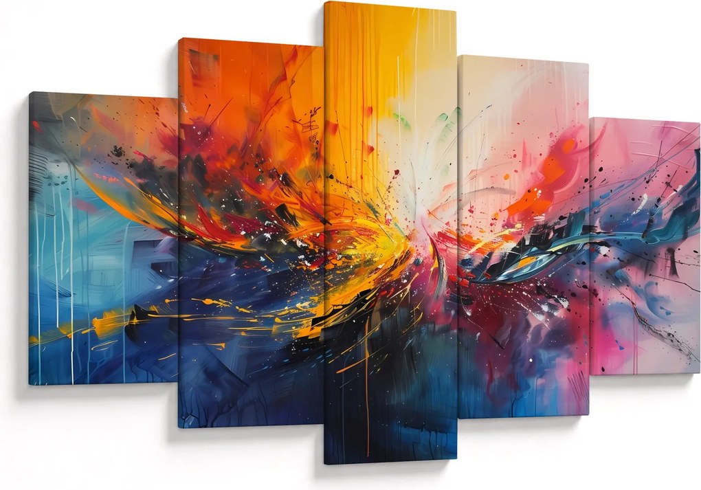 Obraz - Farebná abstrakcia (150x105 cm)