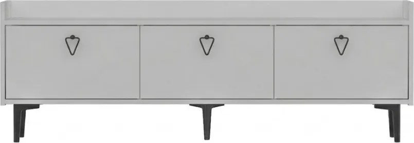 TV stolík PIENA 160 cm, biely