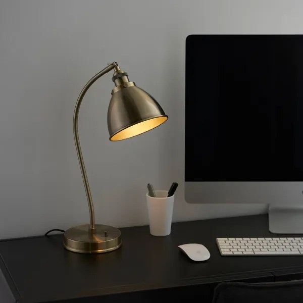 Endon 98747 - Stolná lampa FRANKLIN 1xE14/7W/230V mosadz