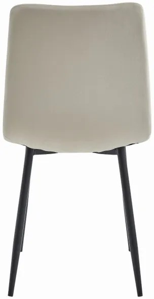 Set dvoch jedálenských stoličiek TURIN zamatové béžové