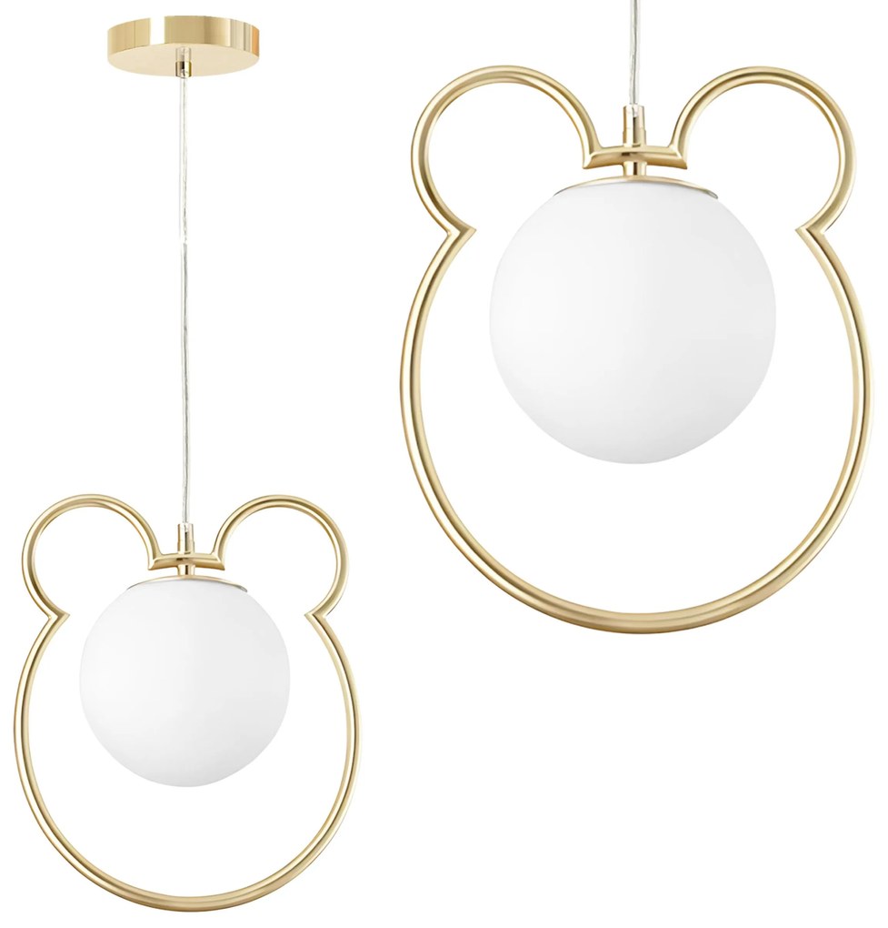 Toolight Toolight, stropná/závesná lampa, 1xE27, biela-zlatá, OSW-09730