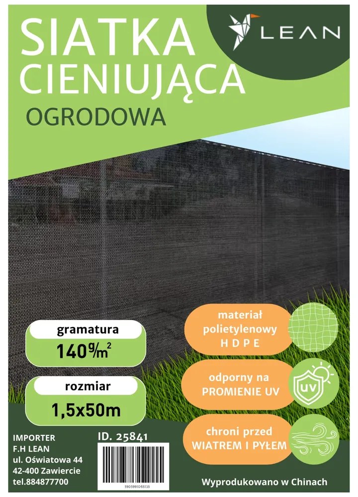 Lean Tieniaca maskovacia sieť 1,5 x 50m - sivá