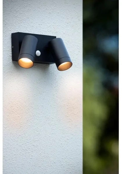 Lucide 09831/02/30 - Vonkajšie svietidlo so senzorom TAYLOR 2xGU10/50W/230V IP54