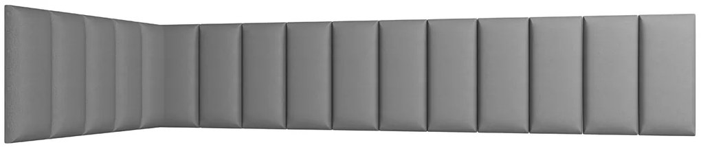 Čalúnený panel na stenu Quito 20x50 cm - svetlosivá