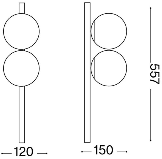 Ideal Lux - LED Stropné svietidlo BINOMIO 2xG9/3W/230V biela