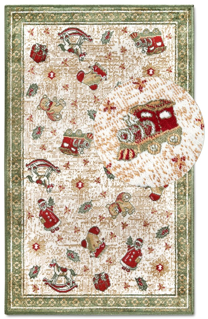 Villeroy & Boch, Kusový koberec Villeroy & Boch Toy's delight so strihaným vlasom 106218 Green, Multicolor, 50x80, zelená, obývacia izba