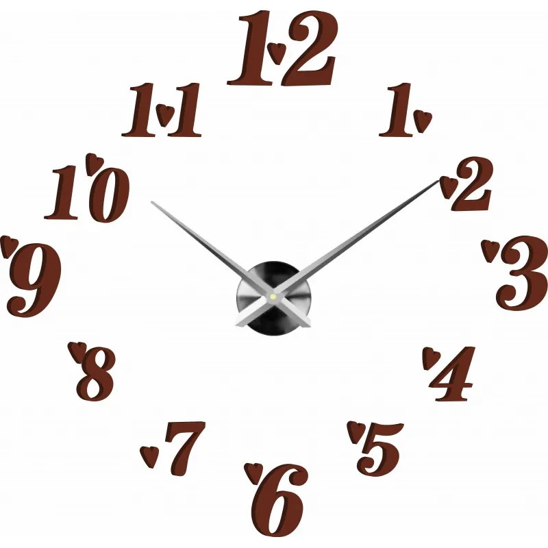 Veľké nalepovacie hodiny na stenu srdiečka I SENTOP 12S004+ srdiečka