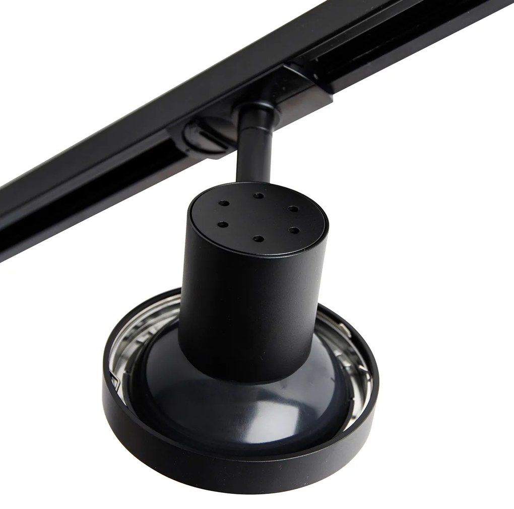 Moderný koľajnicový systém s 4 čiernymi bodovými svetlami 1-fázový 200 cm - Iconic Jeany