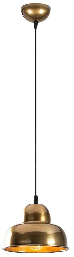 Závesné svietidlo v zlatej farbe s kovovým tienidlom ø 20 cm Berceste – Opviq lights