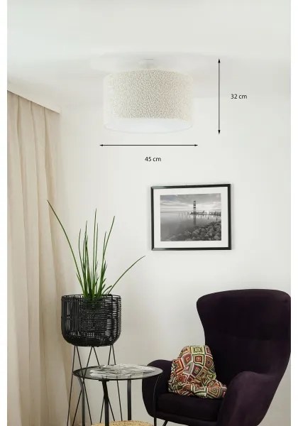 Brilagi - Prisadený luster BOUCLE ROLLER 1xE27/15W/230V pr. 45 cm krémová