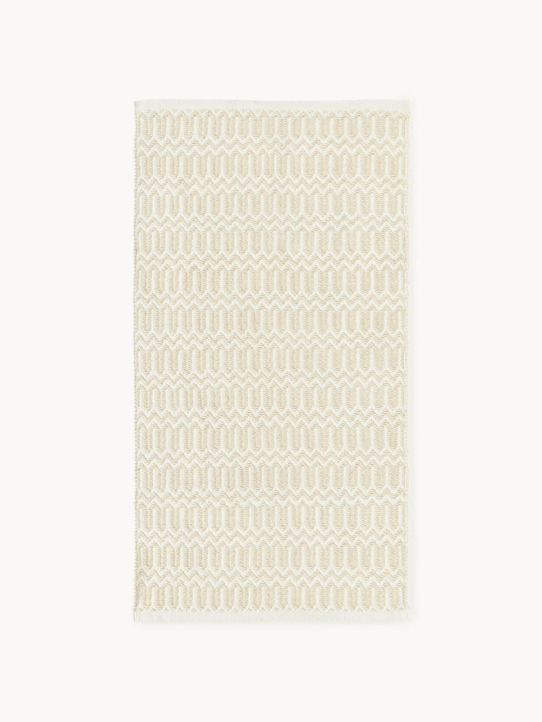 Ručne tkaný koberec do interiéru/exteriéru's geometrickým vzorom Rune