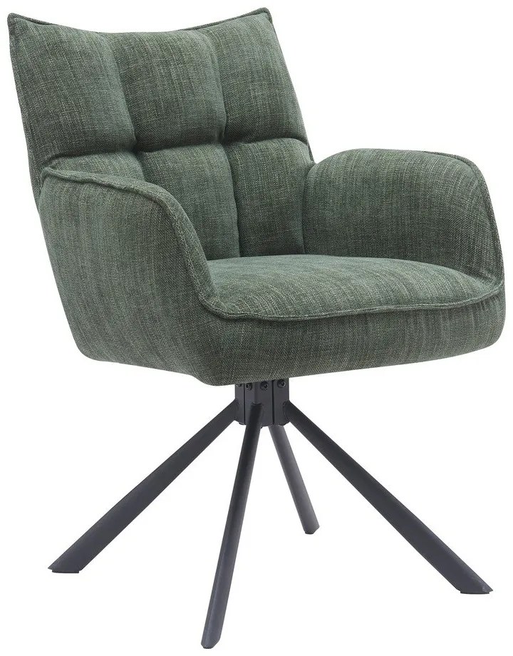 Zelené čalúnené jedálenské kreslá v súprave 2 ks Marilla – Unique Furniture