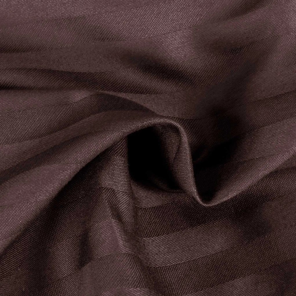 SATÉNOVÉ OBLIEČKY SATINLOVE EXCLUSIVE CIZGILI 160X200 CM, 2KS 70X80 CM HNEDÉ