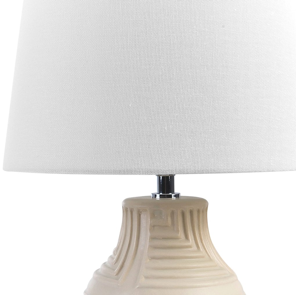 Keramická stolná lampa béžová OZAMA Beliani