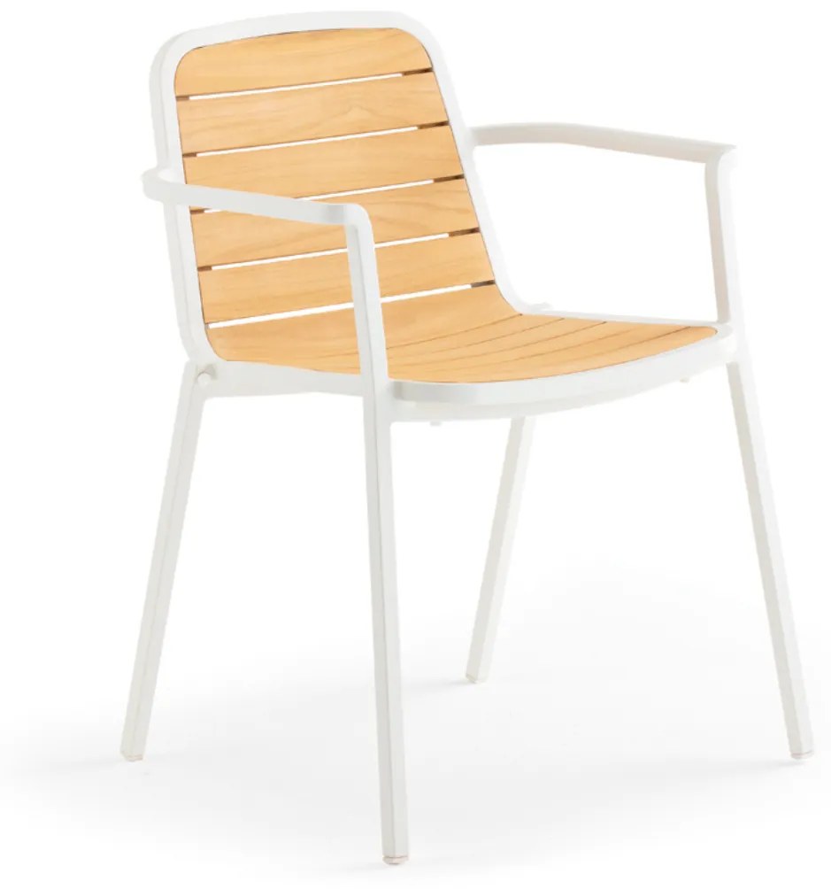 NIDA podrúčková stolička white