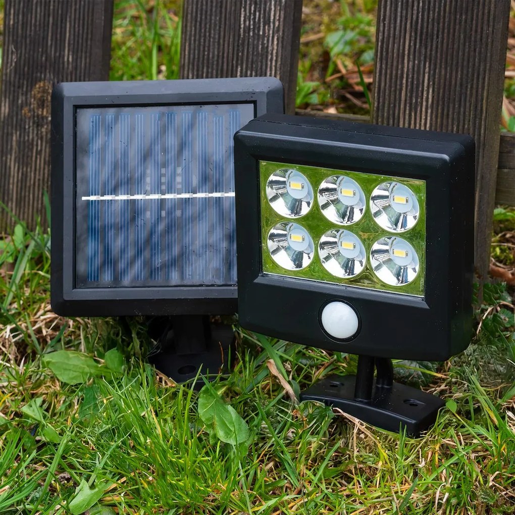 Exteriérové solárne LED svietidlo Depo, 1x LED 1,05w, čierna