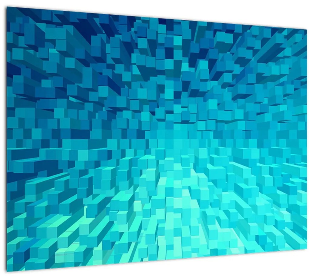 Obraz - abstraktné kocky (70x50 cm)