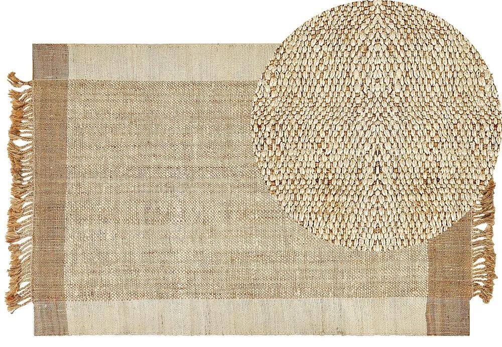 Jutový koberec 200 x 300 cm béžový DEDEMLI Beliani