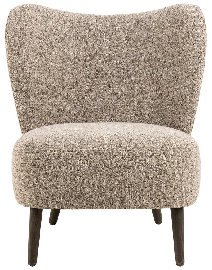 Béžové kreslo z textílie buklé Elmont – Actona