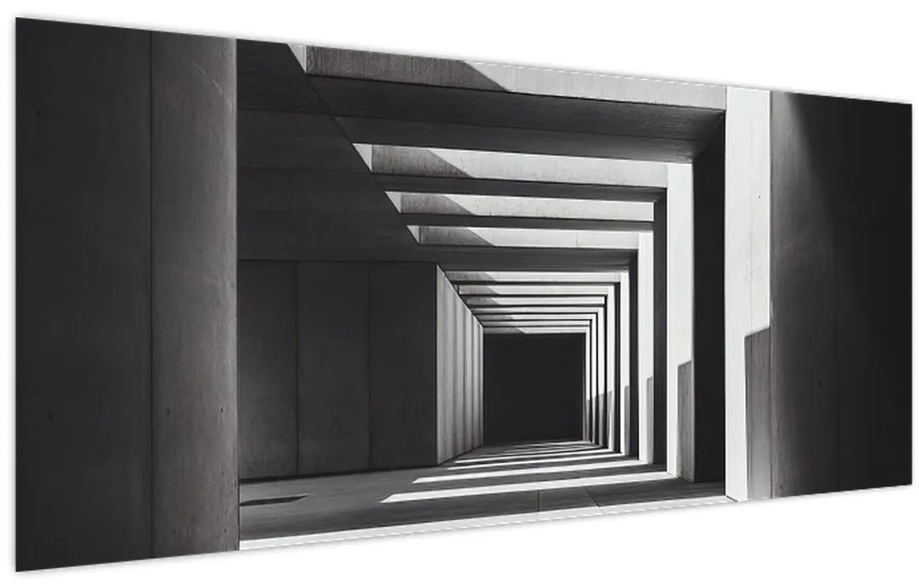 Obraz - Štvorcový tunel (120x50 cm)