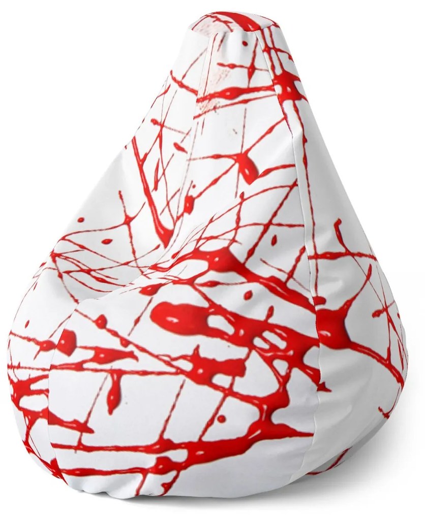 Sablio Sedací vak Pear Krvavé škvrny - 70 x 95 x 15 cm