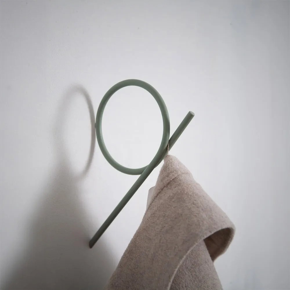 Zeleno-sivý kovový nástenný vešiak Tuba – Spinder Design